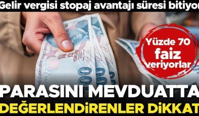 Parasını mevduatta değerlendirenler dikkat! Gelir vergisi stopaj avantajı süresi bitiyor